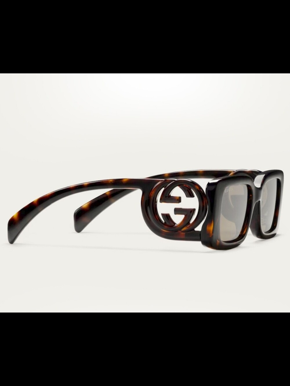Gucci Women's Chaise Lounge 54mm Havana Rectangle Flash Sunglasses